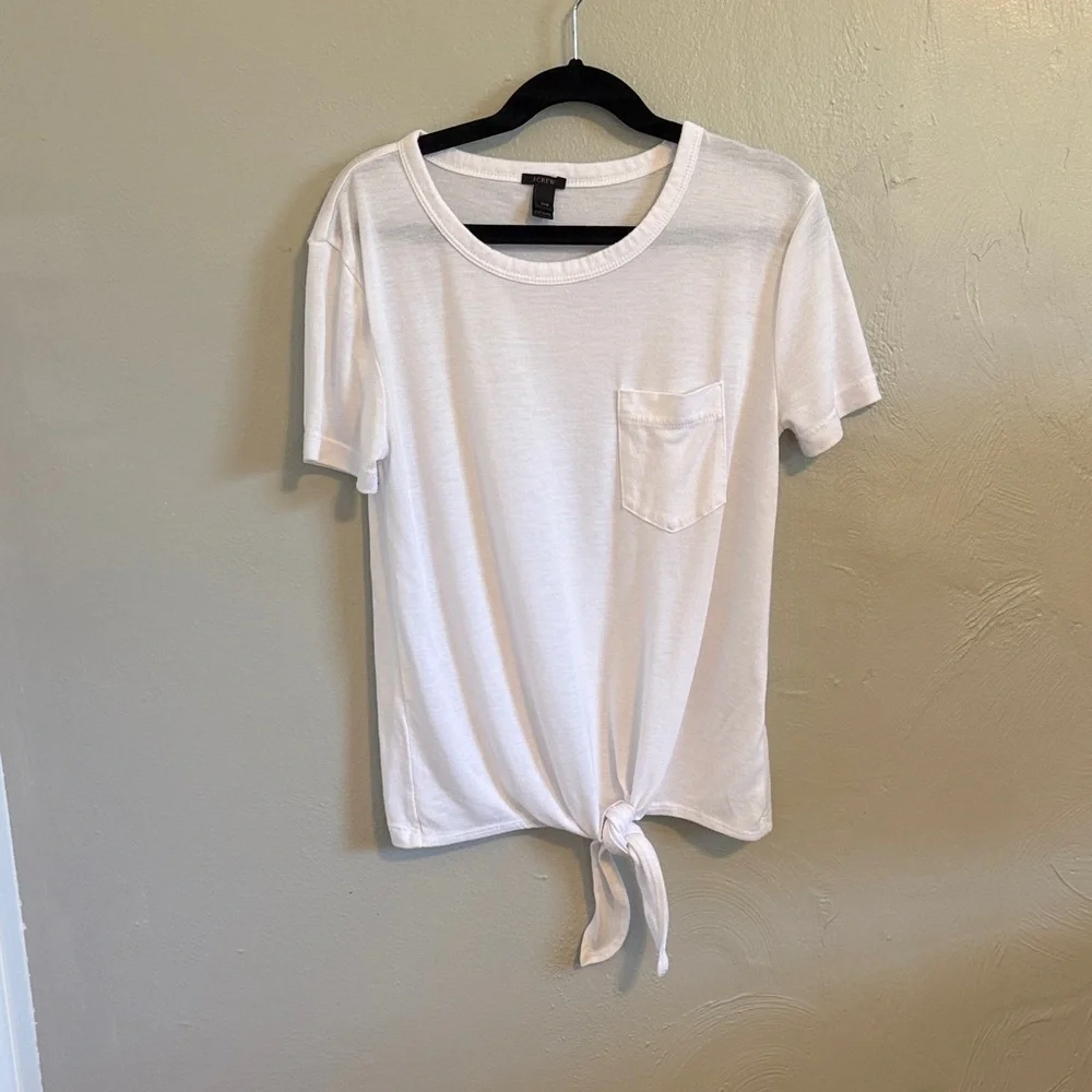 J. Crew tie front pocket t shirt
